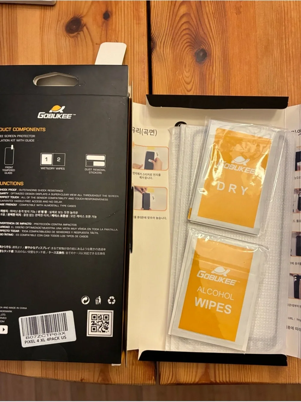 Screen Protector Kit with Installation Wipes, 4 sheets for Google Pixel 4XL